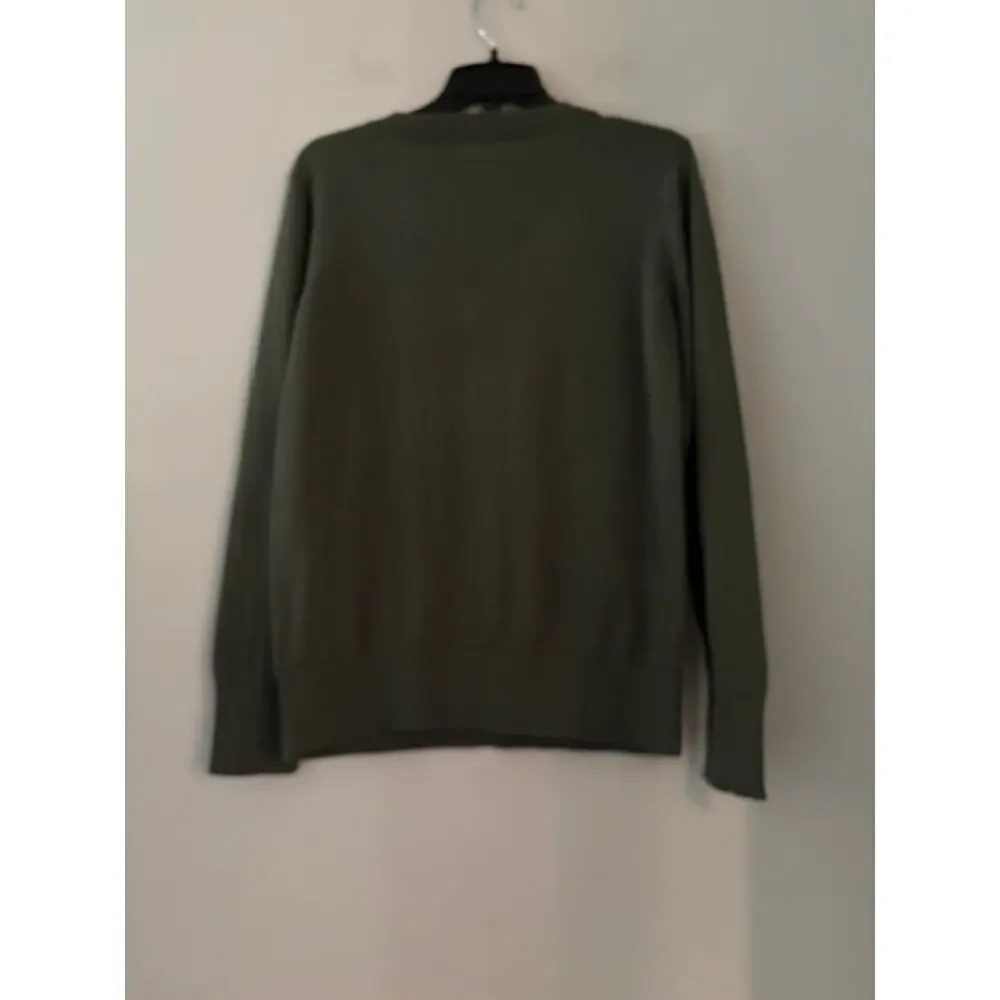 Vineyard Vines Heritage Cotton V-Neck Sweater Mens Small Green Preppy